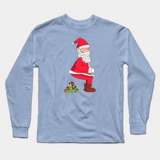 Santa Pooping Presents Long Sleeve T-Shirt